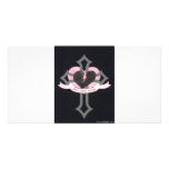 Love Heals Surely, original pink and black colours Photo Greeting Card