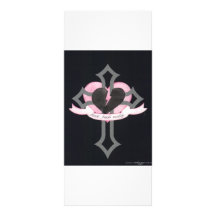 Love Heals Surely, original pink and black colours Customized Rack Card