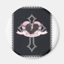Love Heals Surely - Stamp Effect Fridge Magnet