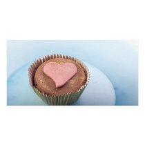 love heart cake picture card