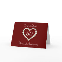 Love Heart Diamond Anniversary Card