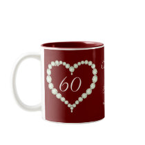Love Heart Diamond Anniversary Coffee Mug