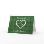 Love Heart Diamond Emerald Anniversary Card