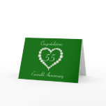 Love Heart Diamond Emerald Anniversary Card