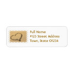 Love Heart Drawing Mailing Label