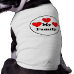 Love Heart My Family Doggie Shirt