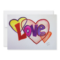 Love Heart Rings Custom Invitations or  Invites