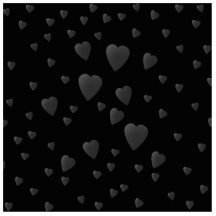 Love Hearts Pattern in Black and Grey. Photo Sculpture