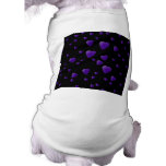 Love Hearts Pattern in Black and Purple. Doggie Tee