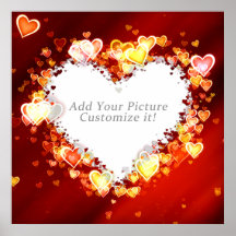 Love Hearts Picture Frame Poster