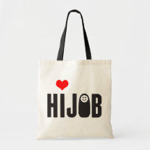 Love hijab tote bags