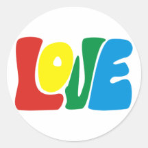 Love hippie adhésifs
