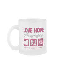 Love Hope Awareness Throat Cancer Coffee Mug