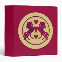 LOVE HORSES 3 RING BINDERS