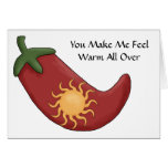 Love Hot Red Chili Pepper Card - Western