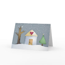 love house home garden Christmas card