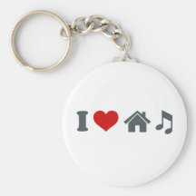 Love House Music Keychain