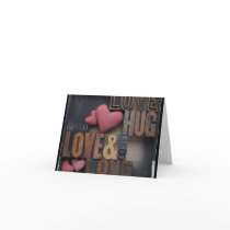 love hug hearts notecard
