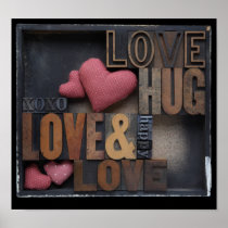 love hug hearts poster smaller