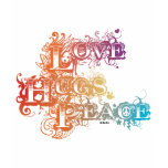 Love Hugs and Peace Urban Design t-shirts
