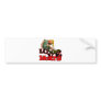 LOVE HURTS EMO POUTING GIRL BUMPER STICKERS