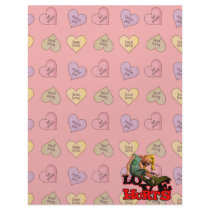 LOVE HURTS EMO POUTING GIRL PERSONALIZED LETTERHEAD