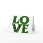Love in an Irish Celtic Font Greeting Card