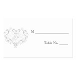 Love in Any Language Silver Wedding Place Cards Business Card