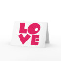 LOVE in Big Pink Letters cards