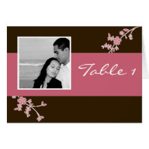 Love in Bloom: Chocolate Brown with Cherry Blossom Cards