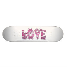Love ( in flowers font ) custom skate board