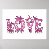 Love ( in flowers font ) poster