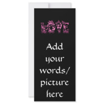 Love ( in flowers font ) rack cards