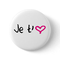 Love - in french pinback buttons