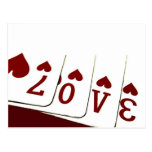 Love in Heart Playing Cards Post Cards