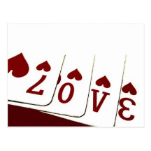 Love in Heart Playing Cards Post Cards