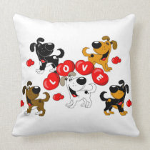 Love in Hearts (Surrounded by Pups) pillows