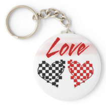 Love in the fast lane -for Nascar fans Keychains