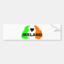 LOVE IRELAND BUMPER STICKER