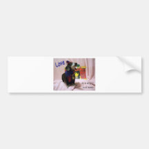 Love is a dog's wet nose bumper sticker