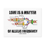 Love Is A Matter Of Allelic Frequency (DNA) postcards