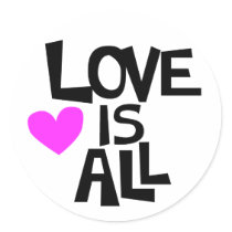 Love Is All words design Sticker