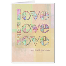Love is all you need greeting cards
