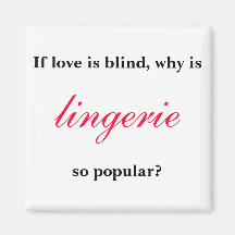 Love is...blind? refrigerator magnet
