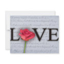 Love is blue ... with a rose invitations