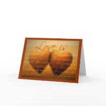Love is ... elegant heart card