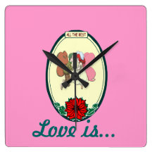 Love is ...Fairy couple Wall Clock