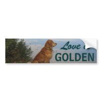 "Love is Golden" Bumper Sticker