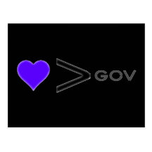 Love is Greater Than Gov Postcard