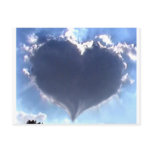 Love is in the Air: Heart Shaped Cloud: Wedding postcards